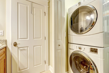 Laundry appliances in small rooom