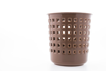 Plastic basket isolated on white background