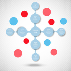 colorful round diagram metaball infographics