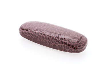 Eye glasses case isolated on white background
