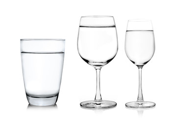 glass of water isolated on white background