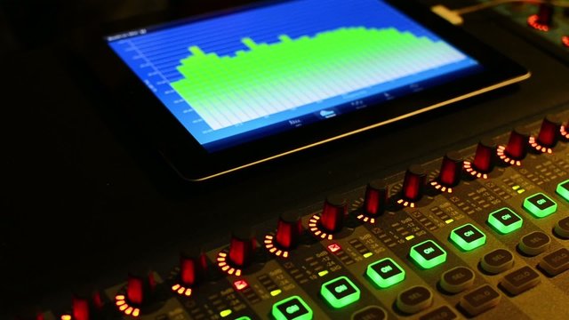 Music studio audio mixer