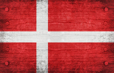The National Flag of the Denmark