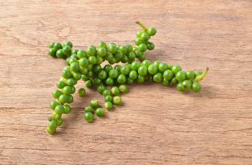 fresh green pepper on background
