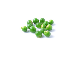 fresh green pepper on white background
