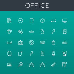 Vector Office Line Icons