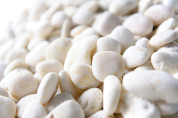 white stones