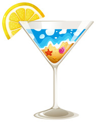 A wineglass with a touch of summer