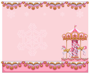 A stationery template with a merry-go-round ride © blueringmedia