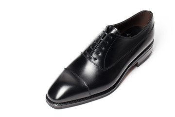 men's leather shoes closeup
