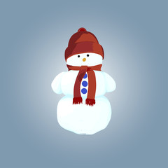 Snowman. Vector illustration