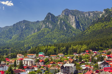 Summer mountain landscape, Busteni resort, Romania