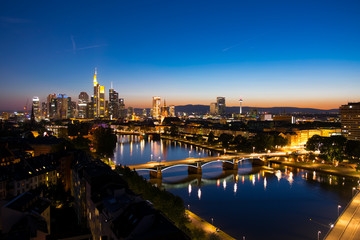 Fototapeta na wymiar Frankfurt blue hour
