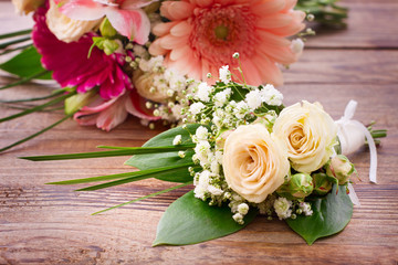 Wedding bouquet, background.