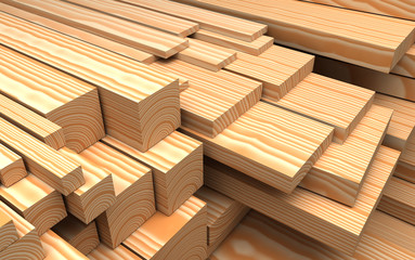 Closeup wooden boards. construction materials