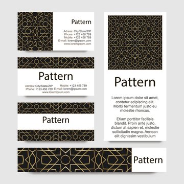 Business cards pattern. Includes seamless pattern. RGB