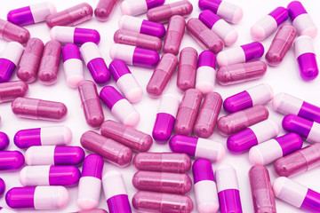 Pills isolated on white background