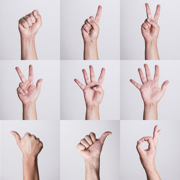 Series of hands