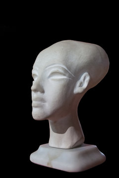 Ancient Egyptian statue of a head