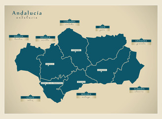 Modern map - Andalucía ES