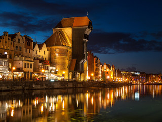 Fototapeta premium Gdansk crane by night