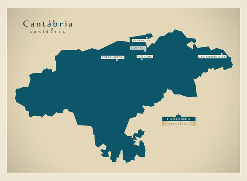 Modern map - Cantabria ES