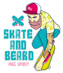 Skate and Beard - 70433283