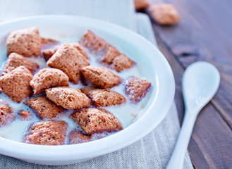 dry breakfast with milk