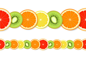 Seamless ornament with fruits