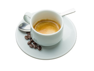Hot fresh espresso