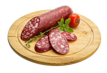 Salami sausages