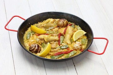 valencian paella, spanish cuisine