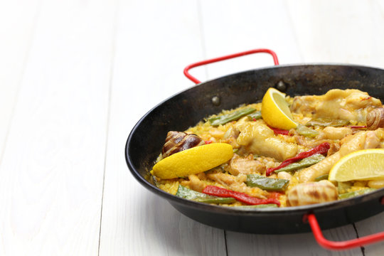 valencian paella, spanish cuisine