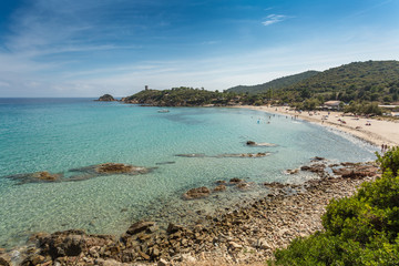 Fautea beach on the east coast of Corsica