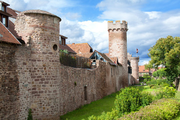 Rermparts et fortification d'Obernai en Alsace, Bas Rhin