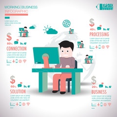 Working business infographic - 70438696