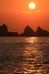 真鶴　三ツ石海岸の朝日