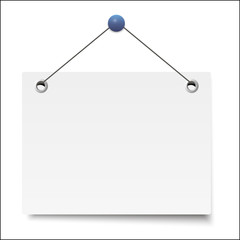 Blank banner paper