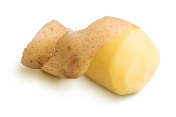 Raw potato isolated on a white background