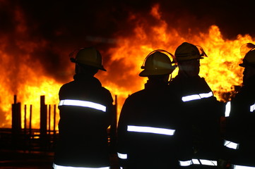 large factory fire