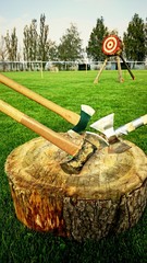 Competition throwing ax