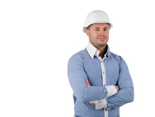 Confident man wearing a hardhat