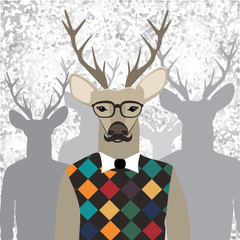 Fototapety  Deer hipster