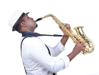 Obraz na płótnie Canvas Saxophone player