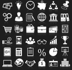 Business and finance icons. Vector set.