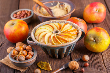 Apfelkuchen -  Zubereitung - Zutaten - Landhausstil