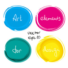 Circle paint drop set