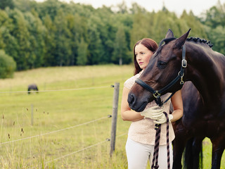 Woman and horse