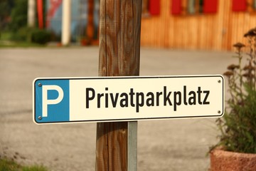 schild privatparkplatz I