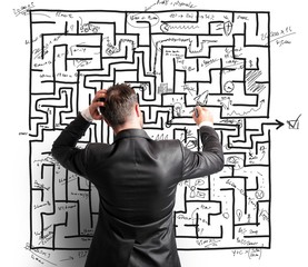 Difficult resolution of a maze